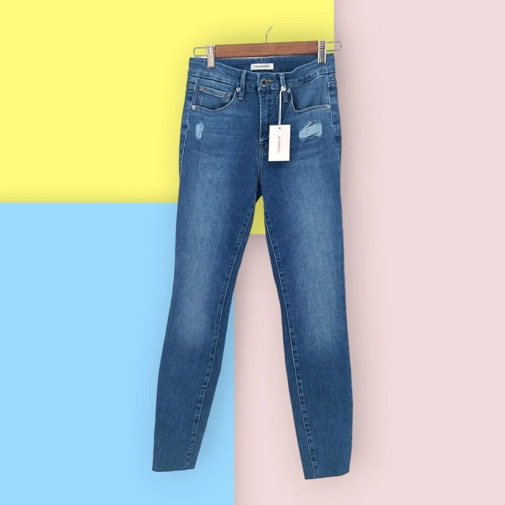 Good American Good Legs High Waist Skinny Fit Jeans 4/27
